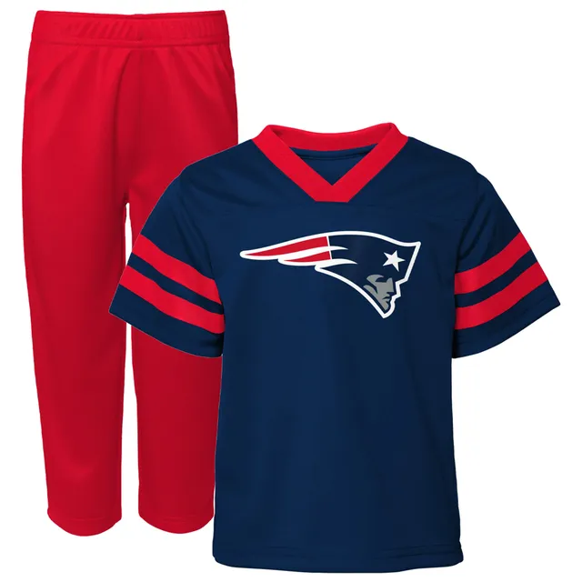 Lids New England Patriots Toddler Red Zone V-Neck Jersey Top & Pants Set -  Navy/Red