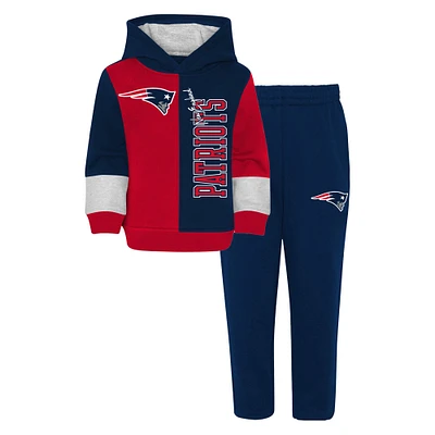 Toddler  Navy New England Patriots 50 Yard Dash Fleece Pullover Hoodie & Pants Set