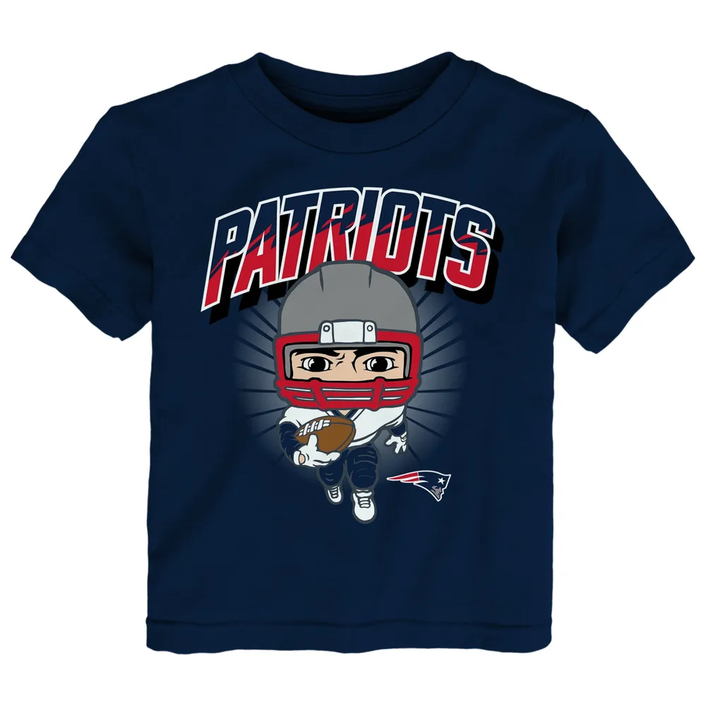 Outerstuff Youth Black New England Patriots Football T-Shirt Size: Medium