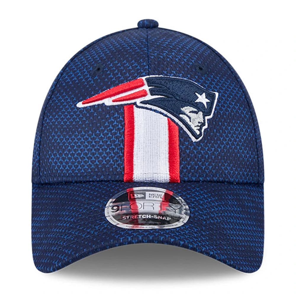 Toddler New Era Navy New England Patriots 2024 NFL Sideline 9FORTY Stretch-Snap Hat