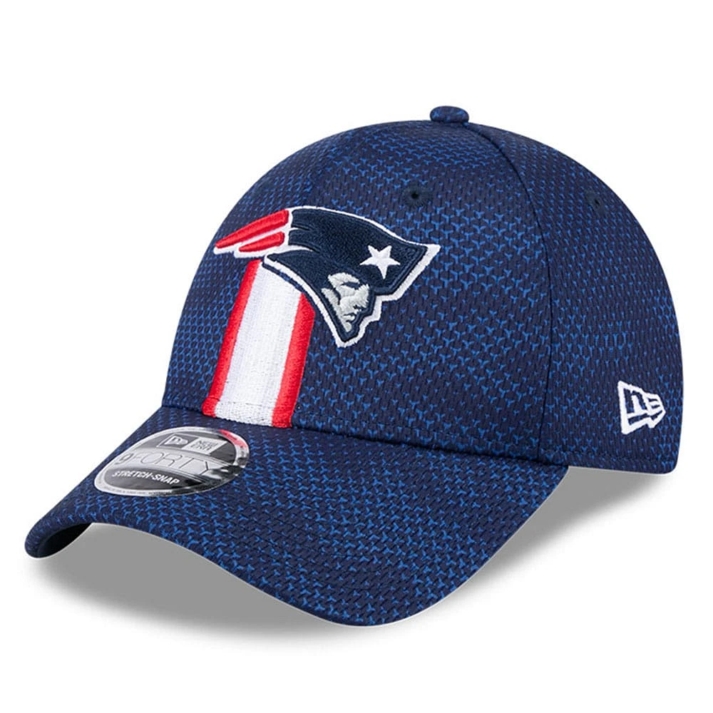 Toddler New Era Navy New England Patriots 2024 NFL Sideline 9FORTY Stretch-Snap Hat