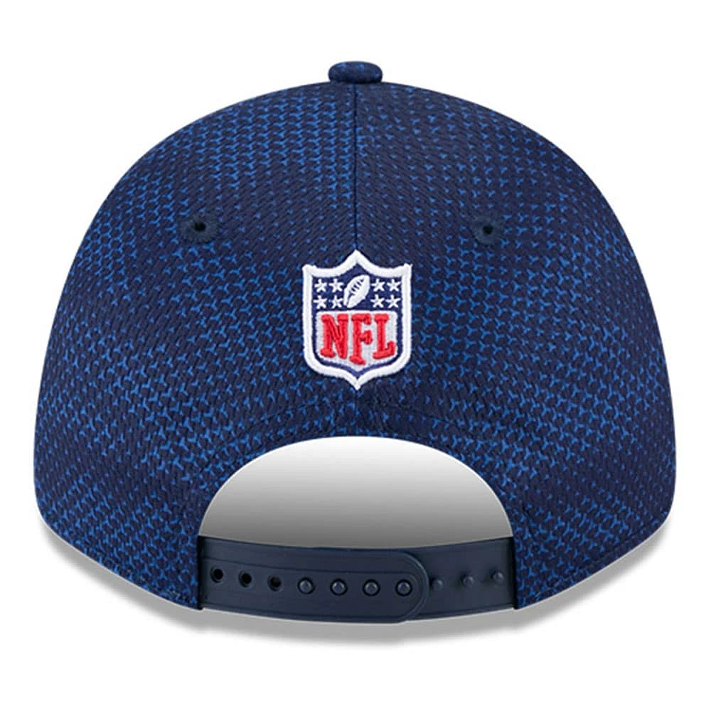 Toddler New Era Navy New England Patriots 2024 NFL Sideline 9FORTY Stretch-Snap Hat