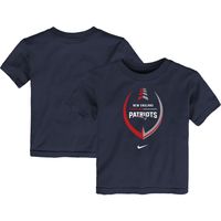 Toddler Nike Navy New England Patriots Icon Wordmark - T-Shirt