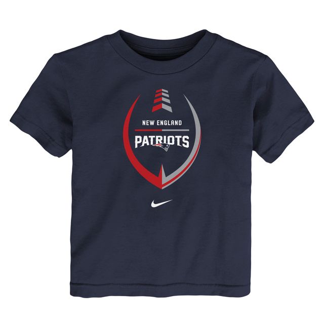 T-shirt Nike New England Patriots Icon Wordmark pour tout-petit - Bleu marine