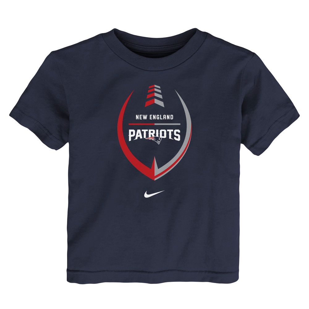 Toddler Nike Navy New England Patriots Icon Wordmark - T-Shirt