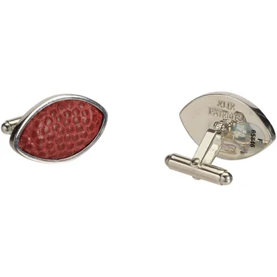 New England Patriots Tokens and Icons Super Bowl XLIX Game-Used Football Cuff Links