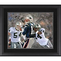 Tom Brady & Charles Woodson New England Patriots & Oakland Raiders Framed Autographed 16" x 20" Tuck Game Photograph