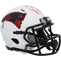 Tom Brady New England Patriots Autographed Riddell Lunar Eclipse Speed Mini Helmet with "1st to 100k 11-7-22" Inscription - Limited Edition of 12 - Signed in Red Ink