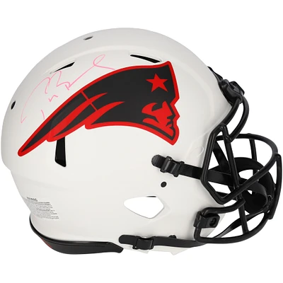Casque authentique Riddell Lunar Speed ​​autographié par Tom Brady des New England Patriots - Édition limitée à 12 exemplaires - Signé à l'encre violette