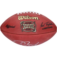 Ballon de football professionnel Wilson autographié par Tom Brady des New England Patriots lors du Super Bowl XXXVIII