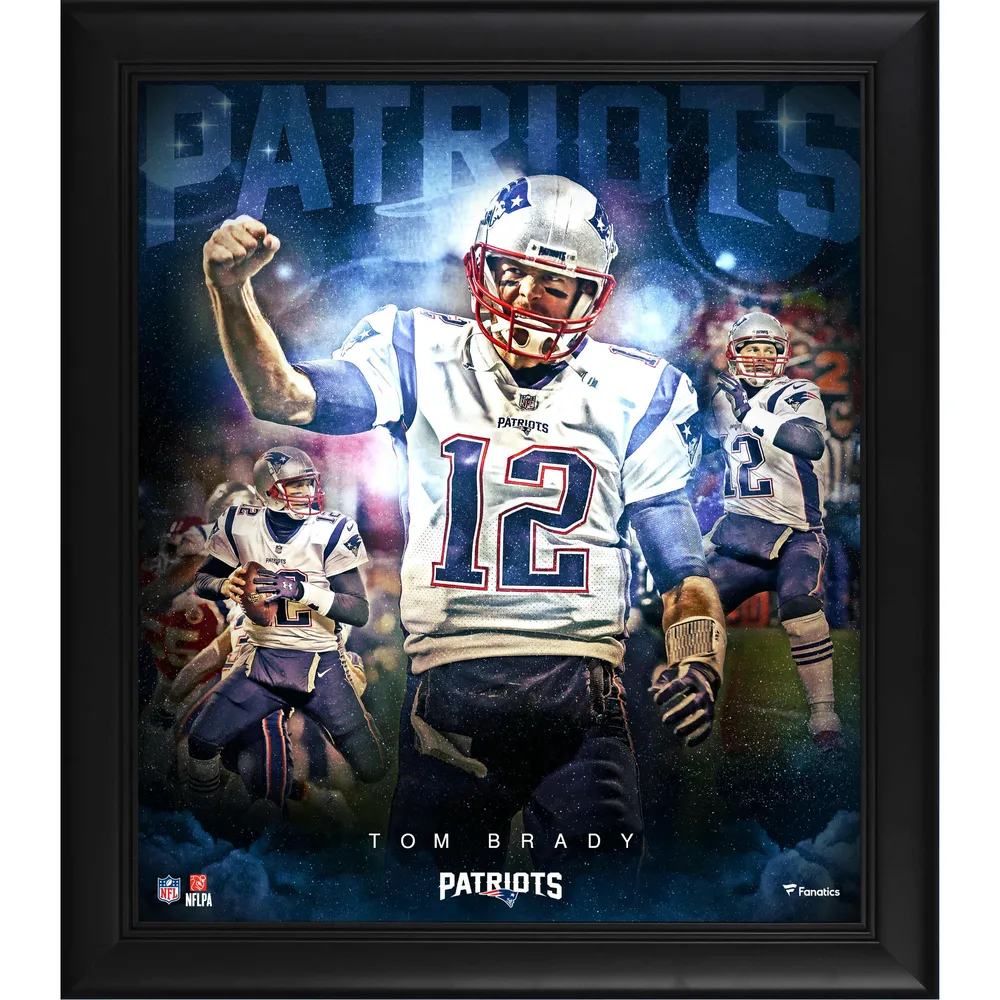 Tom Brady Signed Oversize Autograph Canvas Framed Photo Patriots