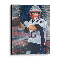 Impression giclée sur toile étirée de Tom Brady New England Patriots 16" x 20" - Art par Cortney Wall