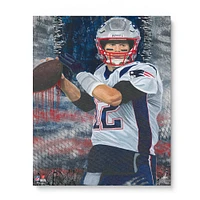 Impression giclée sur toile étirée de Tom Brady New England Patriots 16" x 20" - Art par Cortney Wall