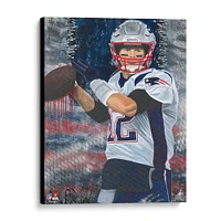 Impression giclée sur toile étirée de Tom Brady New England Patriots 16" x 20" - Art par Cortney Wall