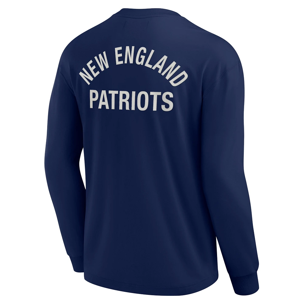 Unisex Fanatics Navy New England Patriots Elements Super Soft Long Sleeve T-Shirt