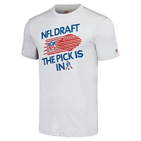 T-shirt unisexe Hommage Heather Grey New England Patriots 2024 Team Draft Tri-Blend