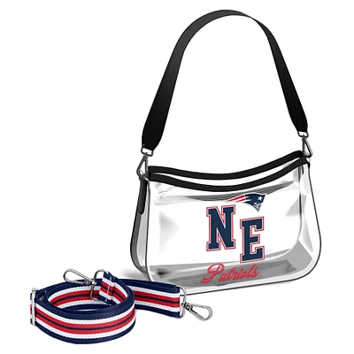 Mini-sac à main transparent Stadium des New England Patriots de WEAR by Erin Andrews