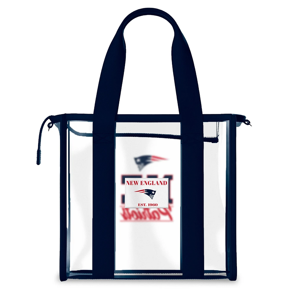 WEAR by Erin Andrews New England Patriots Stadium Tote Bag with Team Color Trim