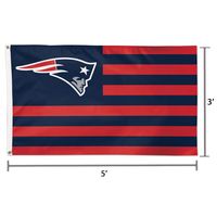 WinCraft New England Patriots 3' x 5' Americana Stars & Stripes Deluxe Flag