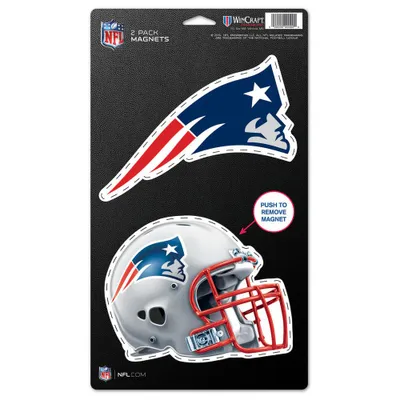 New England Patriots WinCraft 5" x 9" 2-Pack Magnet Set