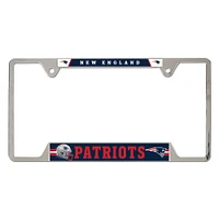 Cadre de plaque d'immatriculation en métal chromé WinCraft New England Patriots
