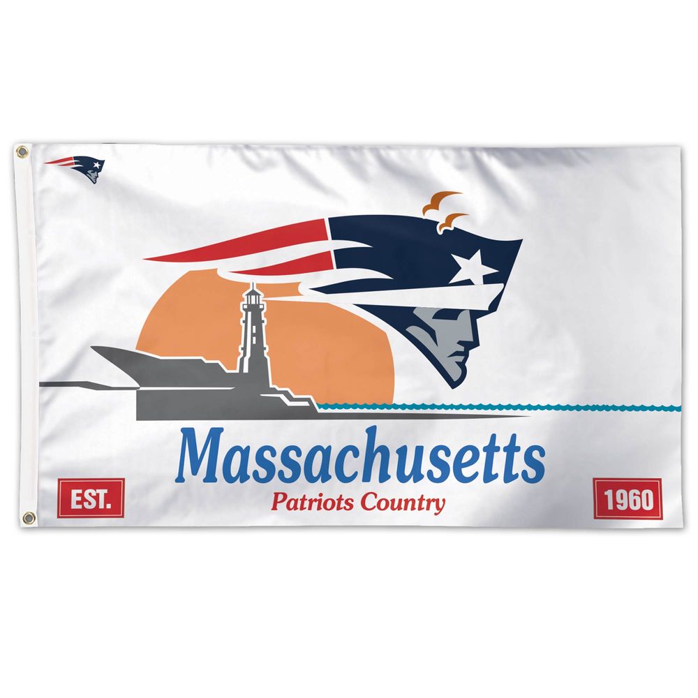 WinCraft New England Patriots Massachusetts State License Plate One-Sided 3' x 5' Flag