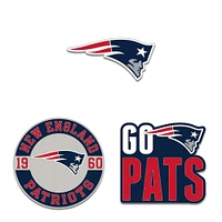 Ensemble de trois broches de collection WinCraft New England Patriots