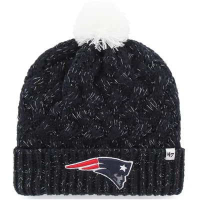 New England Patriots '47 Women's Fiona Logo Cuffed Knit Hat with Pom - Navy