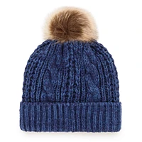 Bonnet tricoté à revers avec pompon Meeko New England Patriots bleu marine pour femme '47