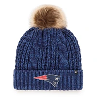 Bonnet tricoté à revers avec pompon Meeko New England Patriots bleu marine pour femme '47