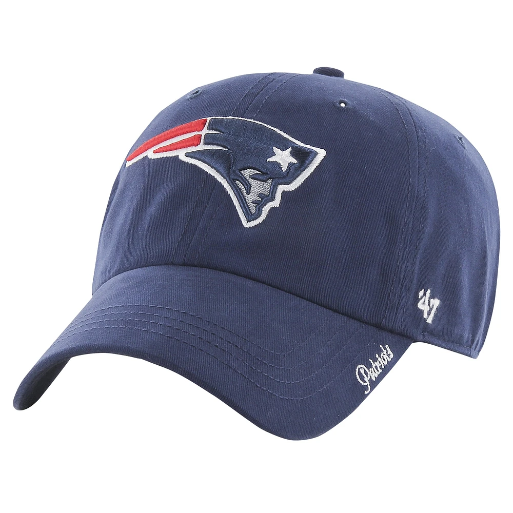 Casquette réglable '47 Navy New England Patriots Miata Clean Up pour femmes