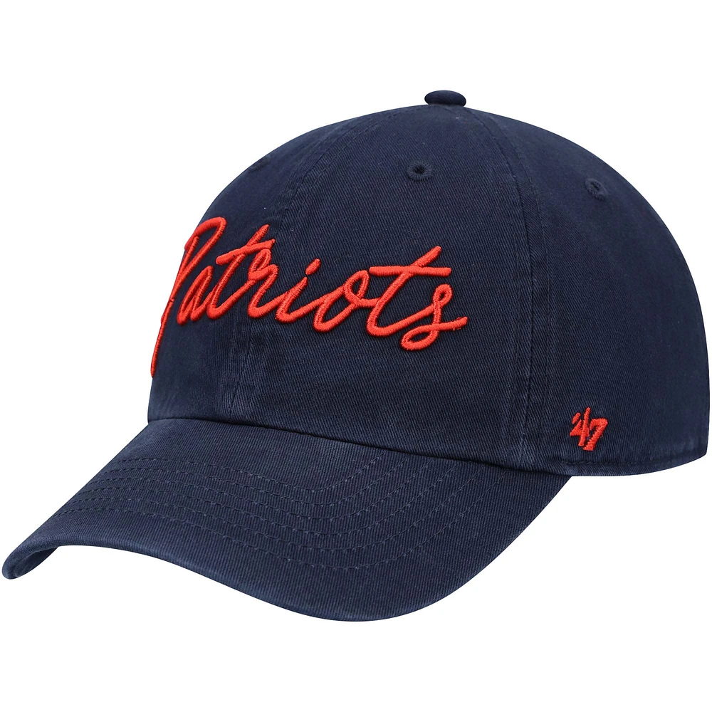 Casquette réglable Vocal Clean Up '47 Navy Patriots de la Nouvelle-Angleterre pour femme