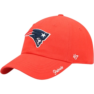 Casquette réglable secondaire rouge New England Patriots Miata Clean Up '47 pour femmes