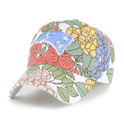 Women's '47 White New England Patriots Florentina Clean Up Adjustable Hat