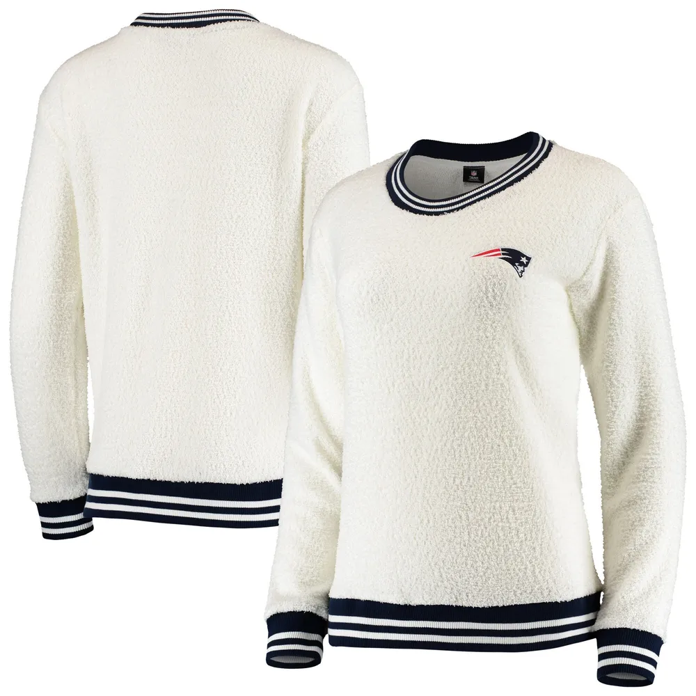 Lids New England Patriots Concepts Sport Women's Granite Knit Pullover  Sweatshirt - Cream/Navy