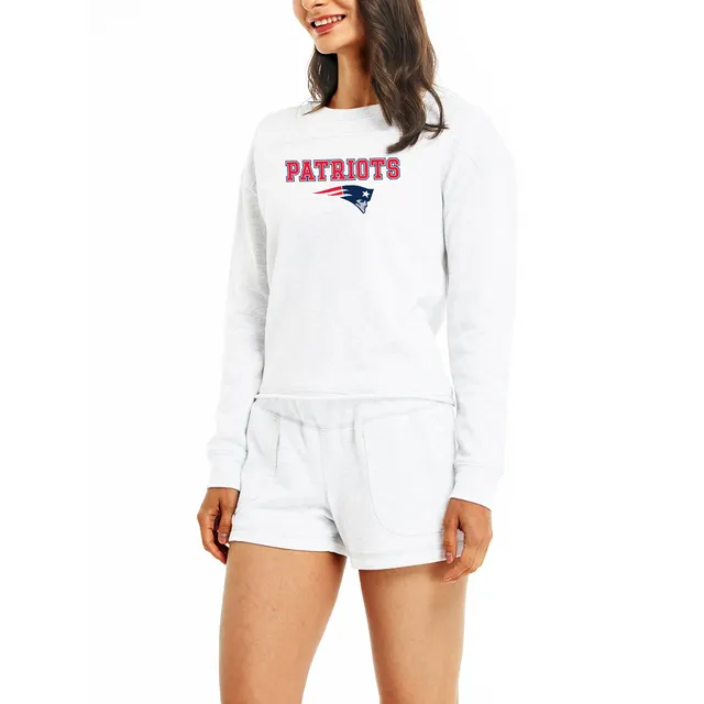 New England Patriots Concepts Sport Women's Roamer Knit Tank Top & Shorts  Set - White