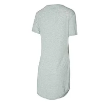 Women's Concepts Sport Gray New England Patriots Petition Knit Notch Neck Nightshirt