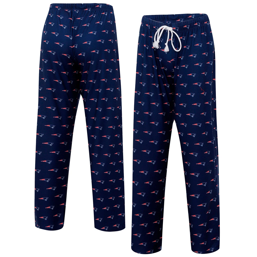 Women's Concepts Sport Navy New England Patriots Gauge Allover Print Sleep Pants