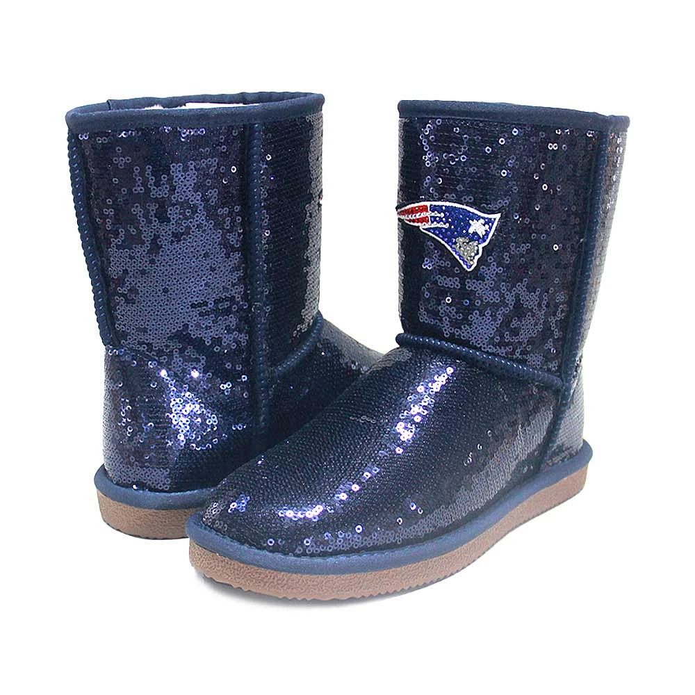 Bottes à paillettes Cuce New England Patriots pour femmes