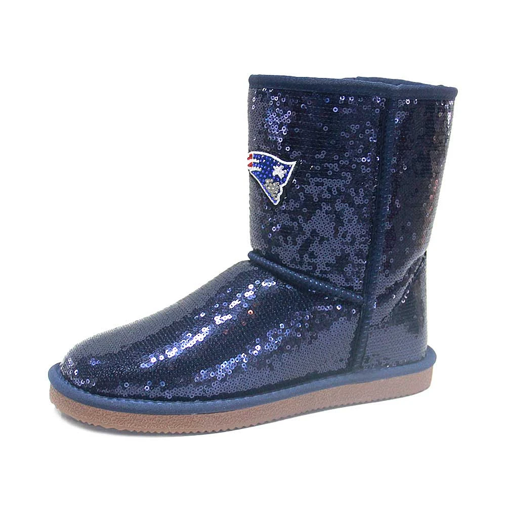 Bottes à paillettes Cuce New England Patriots pour femmes