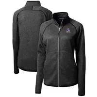 Men's New England Patriots Cutter & Buck Gray Helmet Navigate Softshell  Full-Zip Jacket