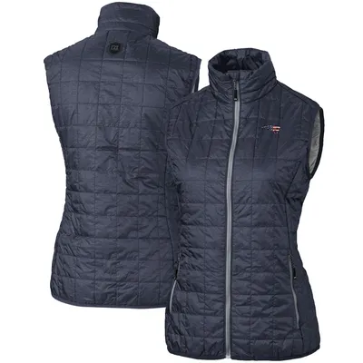 New England Patriots Cutter & Buck Women's Rainier PrimaLoft Eco Full-Zip Puffer Vest - Navy