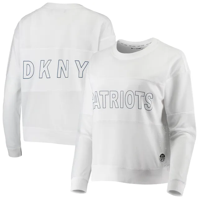 Women's DKNY Sport Black New England Patriots Tri-Blend Charlotte T-Shirt