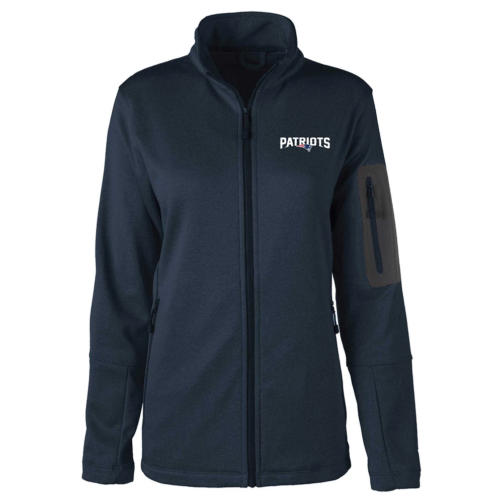 Veste Dunbrooke Heather Navy New England Patriots Freestyle Teflon Shield Full-Zip pour femme