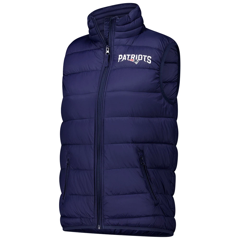 Women's  Dunbrooke Navy New England Patriots Alberta Full-Zip Vest