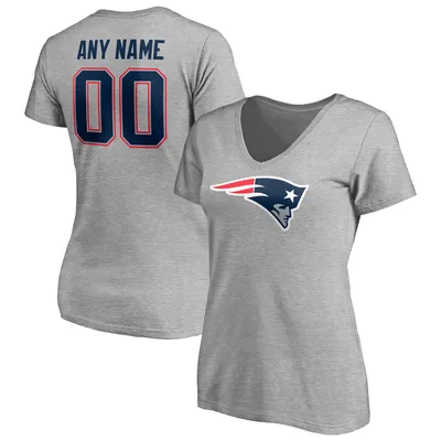 Lids New England Patriots Fanatics Branded Women's Team Authentic Custom Long  Sleeve V-Neck T-Shirt - Gray