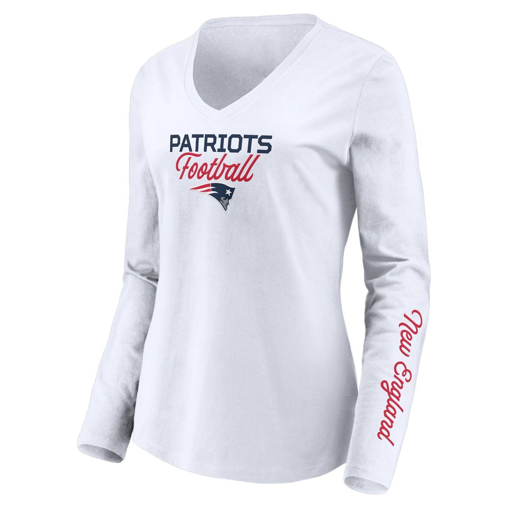 Fanatics Branded Women's Fanatics Branded Navy/White New England Patriots -  V-Neck T-Shirt Combo Pack