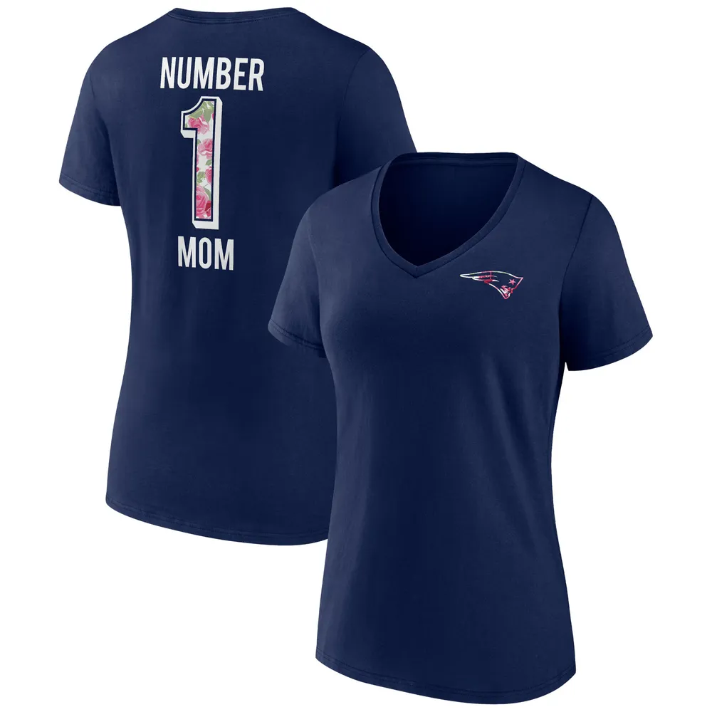 Lids New England Patriots Fanatics Branded Women's Plus Mother's Day #1 Mom  V-Neck T-Shirt - Navy