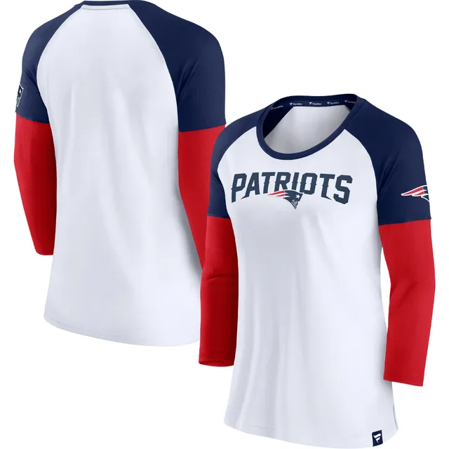 New England Patriots Fanatics Branded Women's Ombre Long Sleeve T-Shirt -  Navy/Red