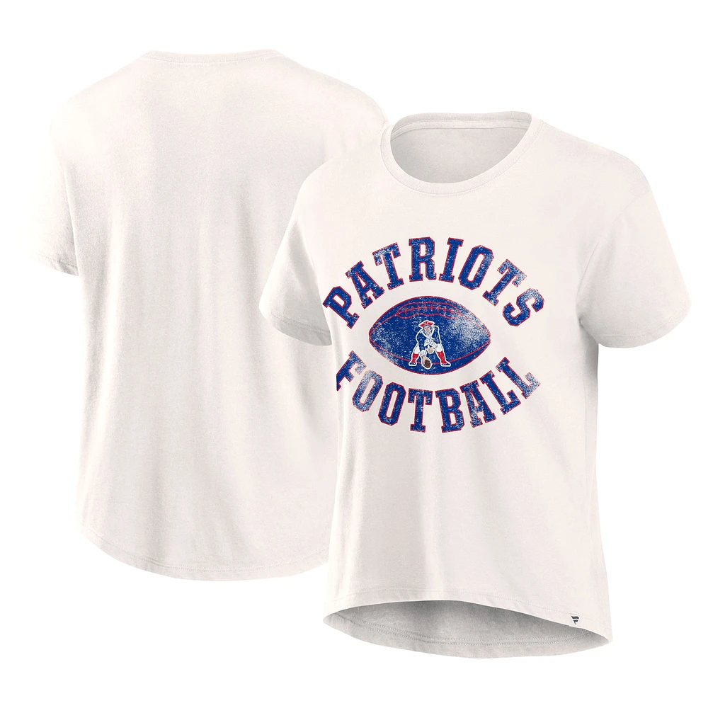 Women's Fanatics Cream New England Patriots Football Home Fashion T-Shirt